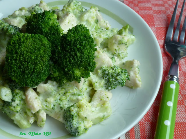 Zdjęcie Kurczak w sosie brokułowo-serowo-śmietanowym szybki obiad